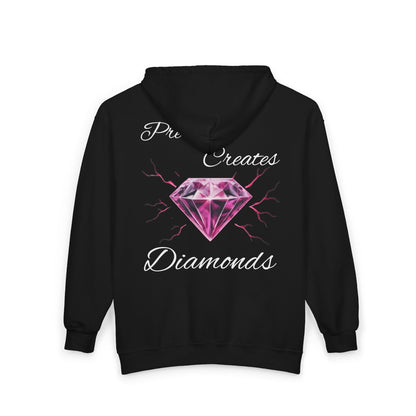 Jt Apparel "Pressure Makes Diamonds" Design Zip Up
