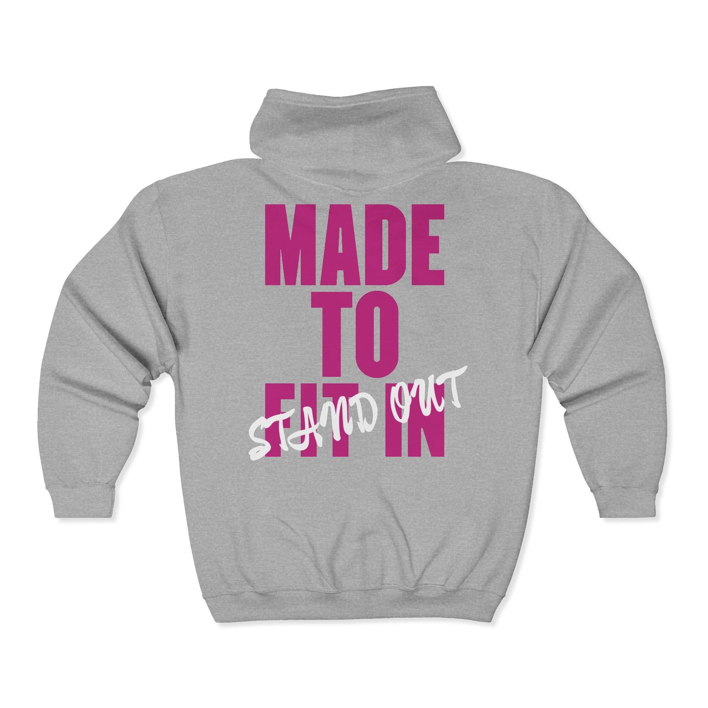 Jt Apparel Made To Stand Out Dual Color (Pink/White)Zip Up