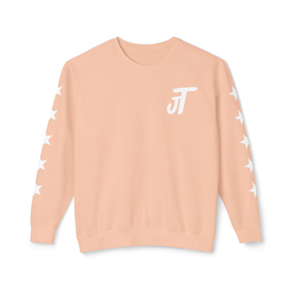 Jt Apparel Star Sleeve Design Crewneck (Peachy, Butter, Chalky Mint, Hydrangea, Neon Violet)