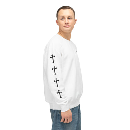 Jt Apparel Cross Sleeve Design Crewneck (White, Ivory, Blue Jean, Grey)