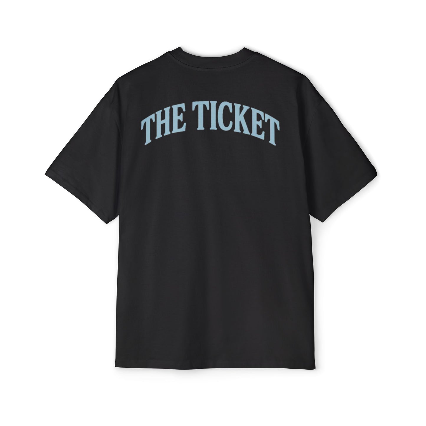 The Ticket Men's Heavy Oversized Tee - Admit One Design, Casual Streetwear, Perfect for Concerts, Event Tickets, Gift for Him