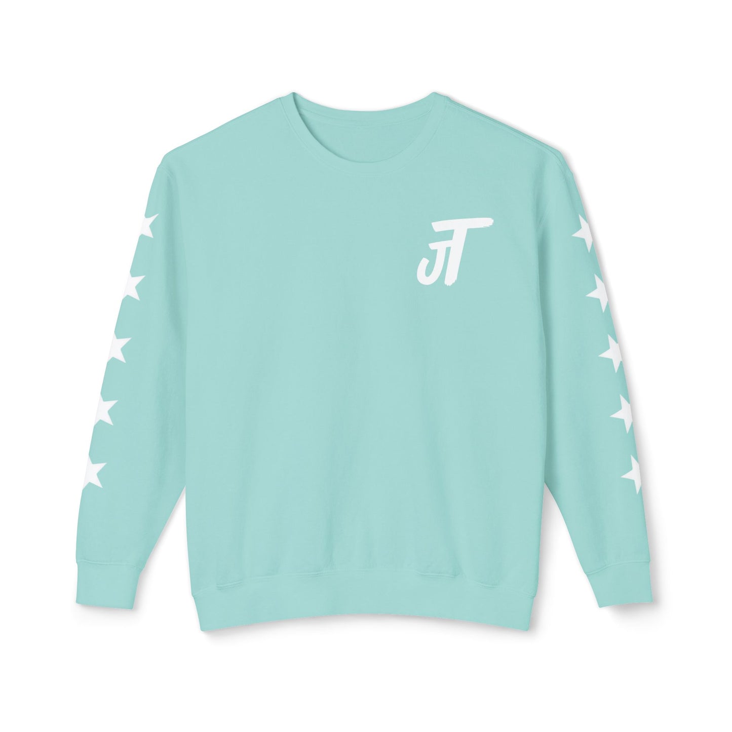 Jt Apparel Star Sleeve Design Crewneck (Peachy, Butter, Chalky Mint, Hydrangea, Neon Violet)