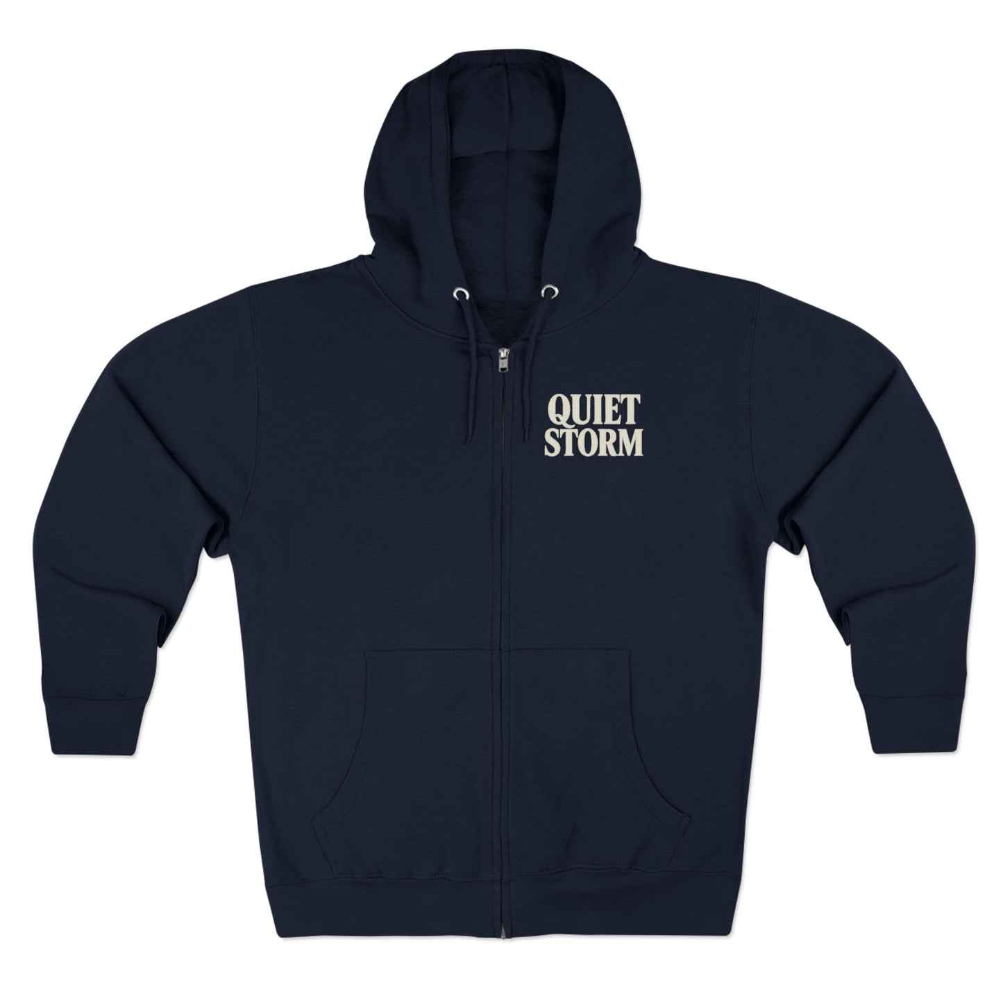 Quiet Storm Zip Hoodie - Cozy Sweatshirt for Relaxation, Medium - Heavy Fabric, Perfect Gift for Friends, Chill Nights, Everyday Wear, Casual Outings