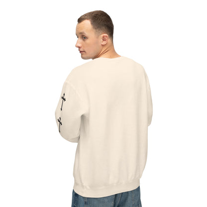 Jt Apparel Cross Sleeve Design Crewneck (White, Ivory, Blue Jean, Grey)