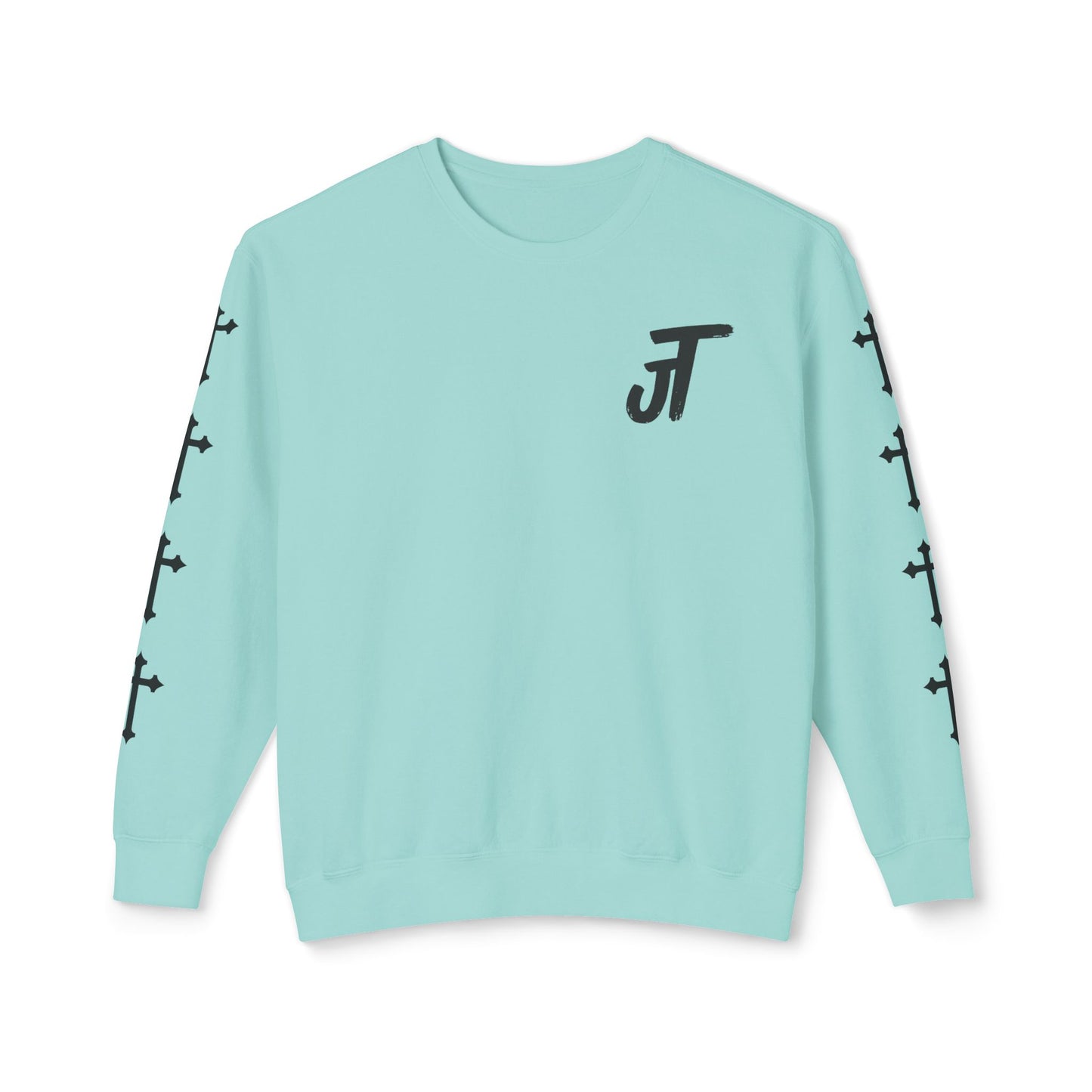Jt Apparel Cross Sleeve Design Crewneck (Ivory, Peachy, Chalky Mint, Hydrangea, Neon Violet)